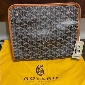 Goyard Monogram Pouch - Brown and Black